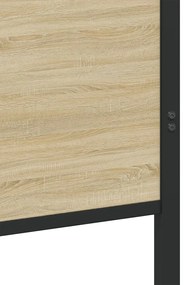 Estrutura de cama sem colchão 90x190 cm metal carvalho sonoma