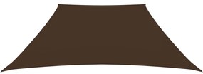 Para-sol estilo vela tecido oxford trapézio 3/5x4 m castanho