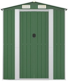 Abrigo de jardim 192x772x223 cm aço galvanizado verde