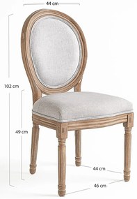 Pack 4 Cadeiras Palace - Cinza claro