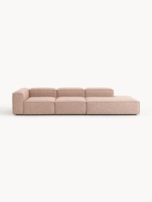 Chaise longue modular em mistura de linho XL Lennon