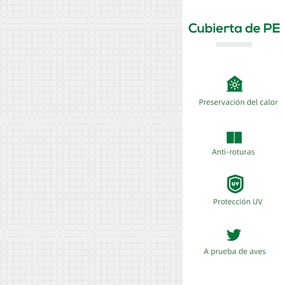 Estufa 119x60x60cm Estufa de Jardim com 2 Janelas Enroláveis para Cult