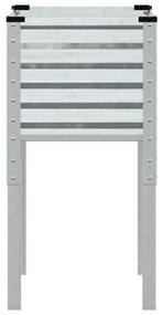 Vaso/floreira de jardim 45x45x88 cm aço galvanizado