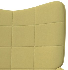 Cadeira de descanso com banco tecido verde