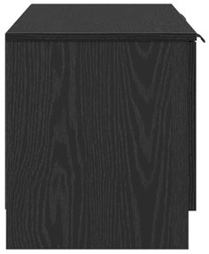 Armário de TV vidaXL - Carvalho Preto - 140x35x40 cm - Feito de Madeir