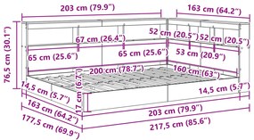 Cama com Estante Branca 160x200 cm Madeira Engenharia