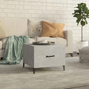 vidaXL Mesa de centro com pernas de metal 50x50x40 cm cinzento-cimento