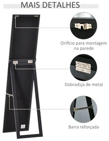 Espelho de Pé/Parede Vader de 154cm - Design Moderno