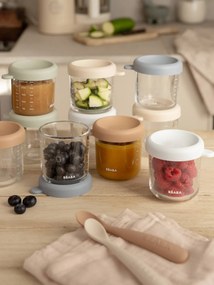 Conjunto de 6 frascos, em vidro, 250 ml, BEABA lote beige