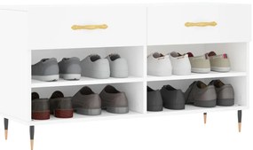 Banco sapateira 102x35x55 cm derivados de madeira branco