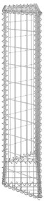 Canteiro elevado/cesto gabião trapézio 80x20x100 cm aço galvan.