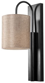 Candeeiro de Parede Baston – Preto e Creme – 14 x 20 cm