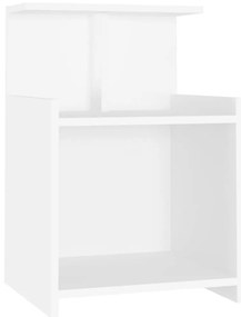 Mesas de cabeceira 2 pcs derivados de madeira branco