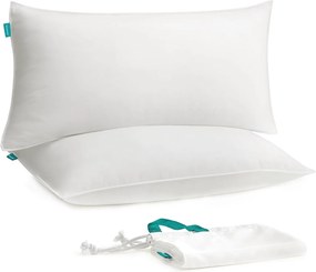 Travesseiros macios com enchimento reforçado | SONGMICS | 80 x 40 x 12 cm | TBP001W02.