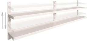 Prateleiras de parede suspensas 2 pcs 300x30 cm aço inoxidável