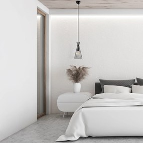 Candeeiro de Teto Mezopotamya – Preto – Diâmetro 20 cm, Altura 136 cm