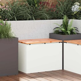 vidaXL Banco de jardim Branco 60 x 40 x 43 cm Aço