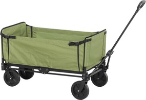 Outsunny Carrinho Dobrável 130 L para Jardim Bolsa Removível Punho Giratório 90x50x60 cm | Aosom Portugal