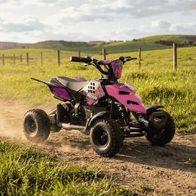 Mini Moto 4 elétrica para crianças Roan Raptor R4 500W Rosa