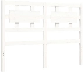 Cama sem colchão 120x200 cm madeira de pinho maciça branco