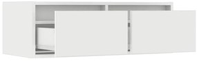 Móvel de TV com luzes LED 75x35,5x25 cm branco
