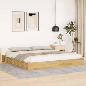 vidaXL Estrutura de cama sem colchão 180x200 cm de madeira de carvalho
