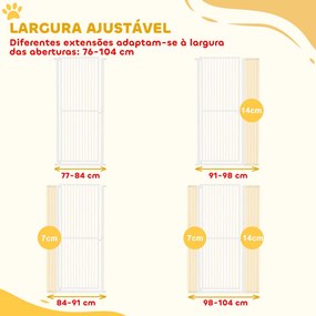 PawHut Barreira para Cães Extra Alta Barreira para Cães com Largura Aj