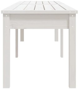 Banco de jardim com 2 lugares 203,5x44x45cm pinho maciço branco