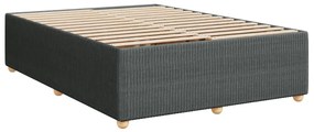 Cama com molas/colchão 140x200 cm tecido cinzento-escuro
