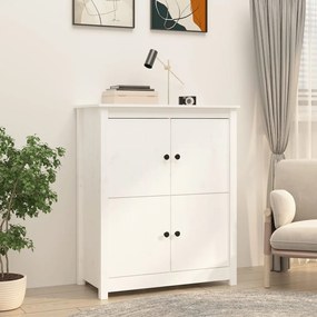vidaXL Aparador 83x41,5x100 cm madeira de pinho maciça branco
