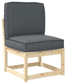 vidaXL Conjunto de Almofadas para Palete 2 pcs Antracite