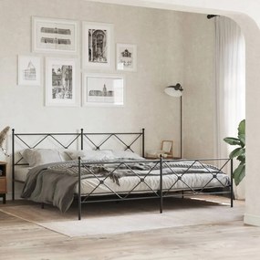 Cabeceira de cama 193 cm metal preto