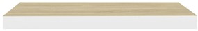Prateleiras parede 4 pcs 60x23,5x3,8 cm MDF carvalho e branco