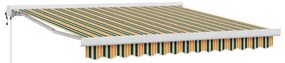 Toldo Retrátil Automático Verde e Amarelo 350x250 cm