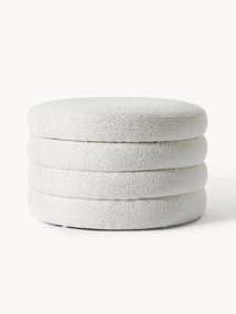 XL Bouclé Upholstered Stool Alto with Storage Space