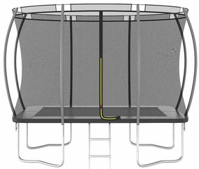 Conjunto de trampolim retangular 274x183x76 cm 150 kg