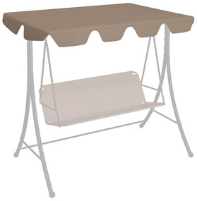 Toldo suplente baloiço jardim cinza-acastanhado