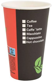 Copos de café de papel 1000 pcs 16oz 400mlvermelho e preto