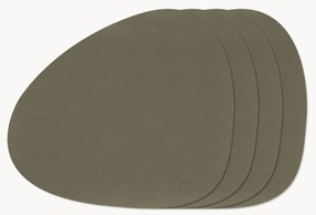 Individuais de mesa em pele assimétricos Curve, conjunto de 4