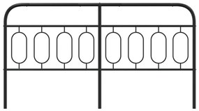 Cabeceira de cama 183 cm metal preto