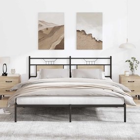 Estrutura de cama sem colchão 183x203 cm carvalho sonoma