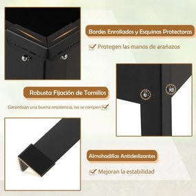 Floreira metálico elevado com pés Caixa de jardinagem 100 x 40 x 80 cm Preto