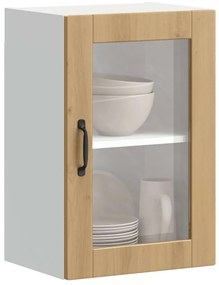 vidaXL Armário de parede cozinha porta vidro Porto carvalho artesanal