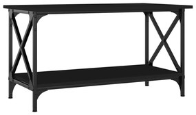 Mesa de centro 80x45x45 cm derivados de madeira/ferro preto