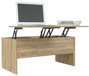 Mesa de centro102x50,5x46,5cm madeira processada carvalho sonoma