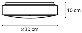 Luminária de parede e teto antracite IP54 - Glow Moderno