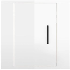Móveis de TV para parede 2 pcs 40x34,5x40 cm branco brilhante