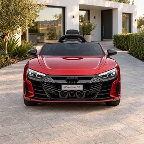 Carro elétrico para crianças Audi RS e-tron GT 12V com Pneus de borracha Vermelho