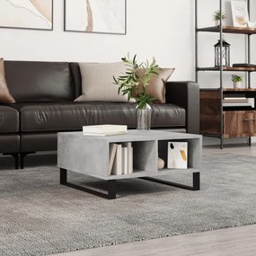vidaXL Mesa de centro 60x60x30 cm derivados de madeira cinza cimento