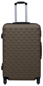 Conjunto de tróleis estojo rígido 3 pcs ABS castanho
